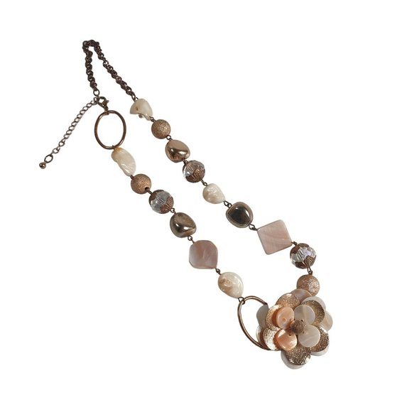 Women Necklace Jewelry 23 Inch Asymmetrical Mother Of Pearl Fashion Vintage - Picture 8 of 8